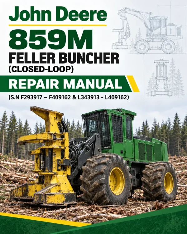 John Deere 859M Feller Buncher (Closed-Loop) Repair Manual (S.N F293917 – F409162 & L343913 - L409162)