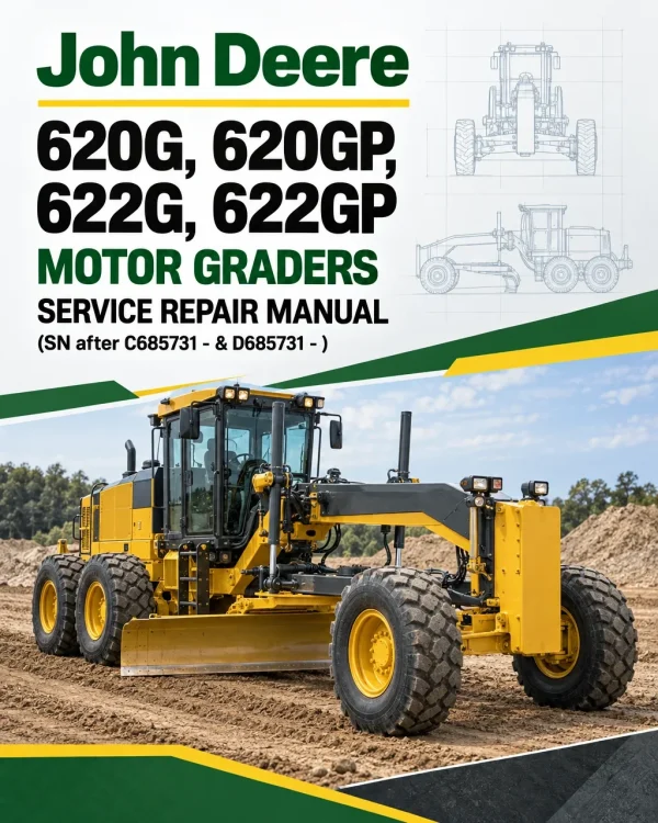 John Deere 620G, 620GP, 622G, 622GP Motor Graders Service Repair Manual (SN after C685731 - & D685731 - )