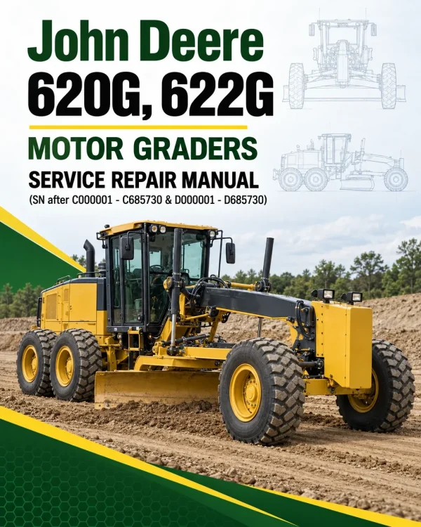 John Deere 620G, 622G Motor Graders Service Repair Manual (SN after C000001 - C685730 & D000001 - D685730)