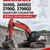 Linkbelt 2650Q, 2650Q2, 2700Q, 2700Q2 Quantum Excavator Service Repair Manual Linkbelt 2650Q, 2650Q2, 2700Q, 2700Q2 Quantum Excavator Service Repair Manual