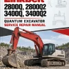 Linkbelt 2800Q, 2800Q2, 3400Q, 3400Q2 Quantum Excavator Service Repair Manual