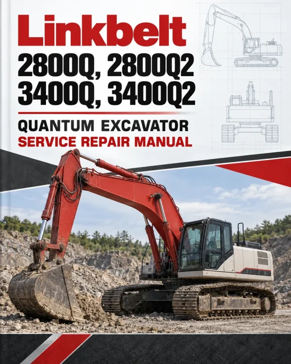 Linkbelt 2800Q, 2800Q2, 3400Q, 3400Q2 Quantum Excavator Service Repair Manual