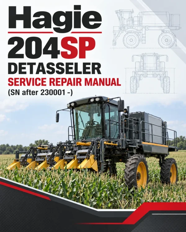 Hagie 204SP Detasseler Service Repair Manual (SN after 230001 -) Hagie 204SP Detasseler Service Repair Manual (SN after 230001 -)