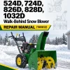John Deere 524D, 724D, 826D, 828D, 1032D Walk-Behind Snow Blower Repair Manual (TM1612) John Deere 524D, 724D, 826D, 828D, 1032D Walk-Behind Snow Blower Repair Manual (TM1612)