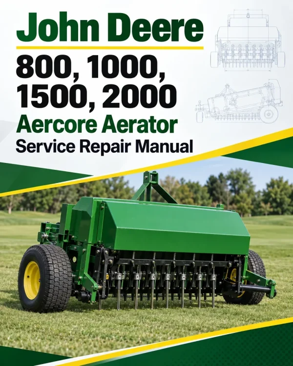 John Deere 800, 1000, 1500, 2000 Aercore Aerator Service Repair Manual (TM1631)