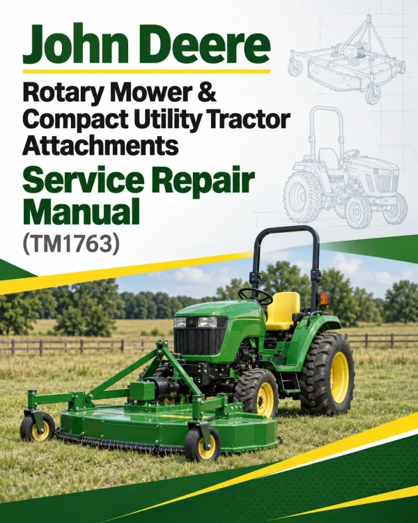 John Deere Rotary Mower & Compact Utility Tractor Attachments Service Repair Manual (TM1763) John Deere Rotary Mower & Compact Utility Tractor Attachments Service Repair Manual (TM1763)