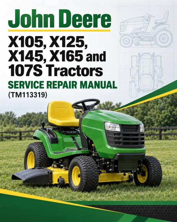 John Deere X105, X125, X145, X165 and 107S Tractors Service Repair Manual (TM113319)