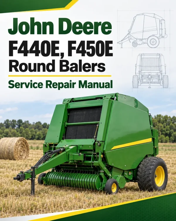 John Deere F440E, F450E Round Balers Service Repair Manual (5FBD402)