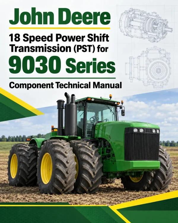 John Deere 18 Speed Power Shift Transmission (PST) for 9030 Series Component Technical Manual (CTM501) John Deere 18 Speed Power Shift Transmission (PST) for 9030 Series Component Technical Manual (CTM501)