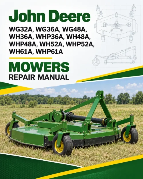 John Deere WG32A, WG36A, WG48A, WH36A, WHP36A, WH48A, WHP48A, WH52A, WHP52A, WH61A, WHP61A Mowers Repair Manual