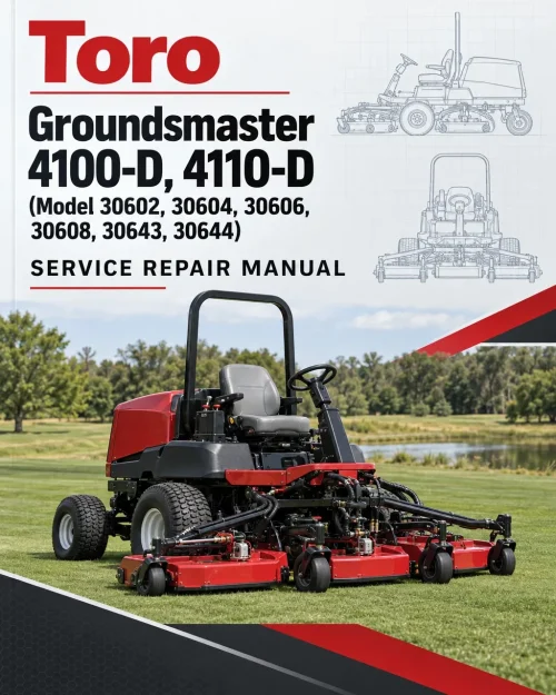 Toro Groundsmaster 4100-D, 4110-D (Model 30602, 30604, 30606, 30608, 30643, 30644) Service Repair Manual