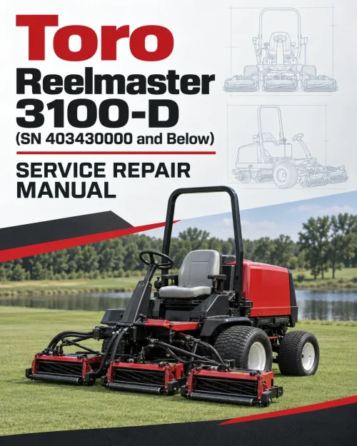 Toro Reelmaster 3100-D (SN 403430000 and Below) Service Repair Manual