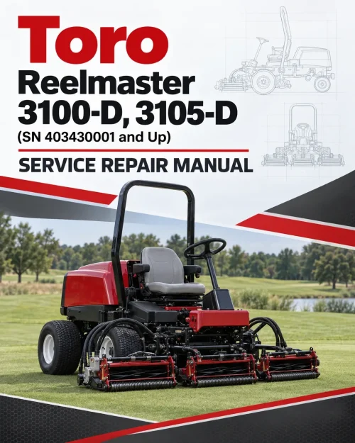 Toro Reelmaster 3100-D, 3105-D (SN 403430001 and Up) Service Repair Manual