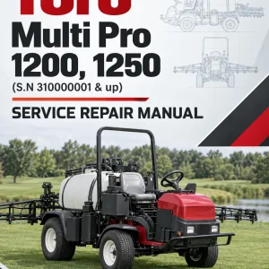 Toro Multi Pro 1200, 1250 (S.N 310000001 & up) Service Repair Manual Toro Multi Pro 1200, 1250 (S.N 310000001 & up) Service Repair Manual