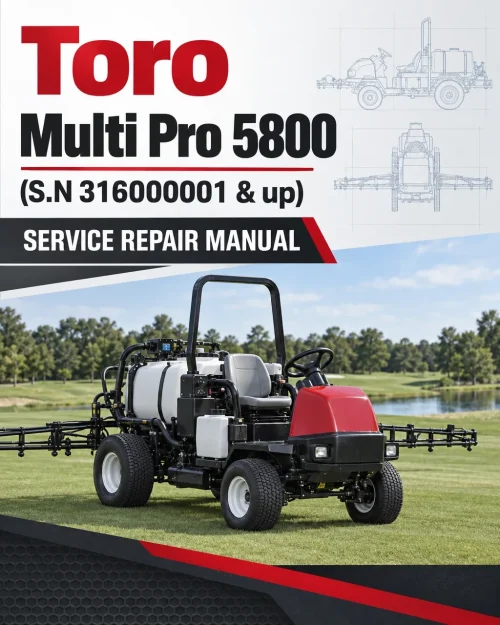 Toro Multi Pro 5800 (S.N 316000001 & up) Service Repair Manual