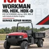 Toro Workman HD, HDX, HDX-D (HD S.N 313000001 and up, HDX, HDX-D with Kubota & Kohler Engine) Service Repair Manual Toro Workman HD, HDX, HDX-D (HD S.N 313000001 and up, HDX, HDX-D with Kubota & Kohler Engine) Service Repair Manual