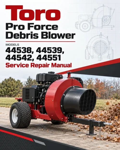 Toro Pro Force Debris Blower (Models 44538, 44539, 44542, 44551) Service Repair Manual