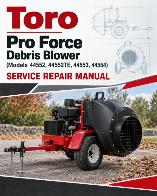 Toro Pro Force Debris Blower (Models 44552, 44552TE, 44553, 44554) Service Repair Manual