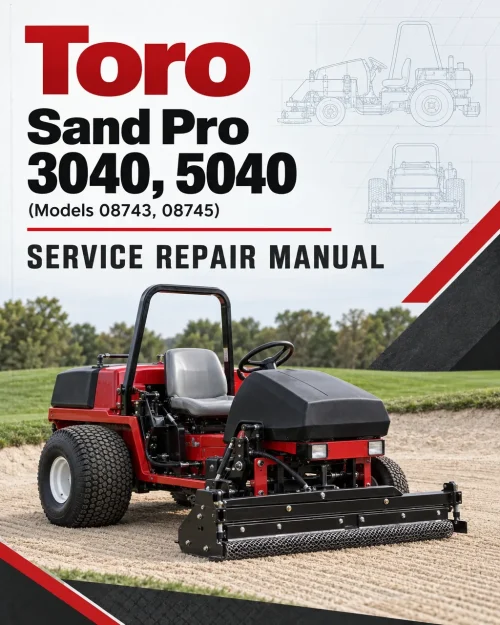 Toro Sand Pro 3040, 5040 (Models 08743, 08745) Service Repair Manual