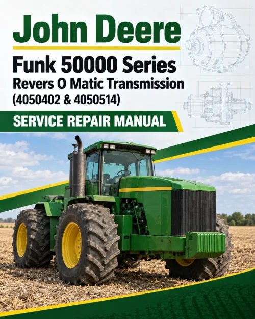 John Deere Funk 50000 Series Revers O Matic Transmission Service Repair Manual (4050402 & 4050514)