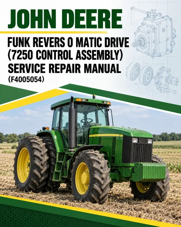 John Deere Funk Revers O Matic Drive (7250 Control Assembly) Service Repair Manual (F4005054) John Deere Funk Revers O Matic Drive (7250 Control Assembly) Service Repair Manual (F4005054)