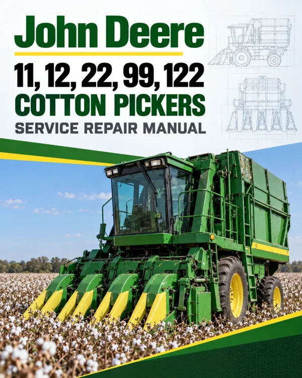 John Deere 11, 12, 22, 99, 122 Cotton Pickers Service Repair Manual (SM2052)