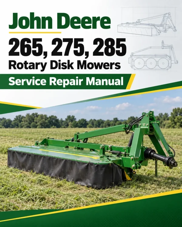 John Deere 265, 275, 285 Rotary Disk Mowers Service Repair Manual (TM1795) John Deere 265, 275, 285 Rotary Disk Mowers Service Repair Manual (TM1795)