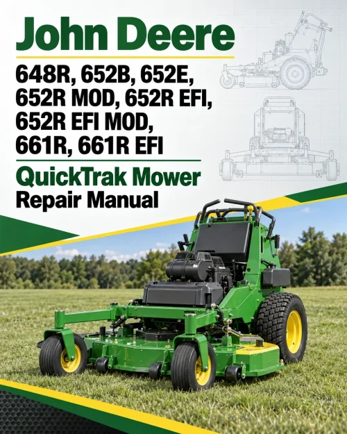 John Deere 648R, 652B, 652E, 652R MOD, 652R EFI, 652R EFI MOD, 661R, 661R EFI QuickTrak Mower Repair Manual John Deere 648R, 652B, 652E, 652R MOD, 652R EFI, 652R EFI MOD, 661R, 661R EFI QuickTrak Mower Repair Manual