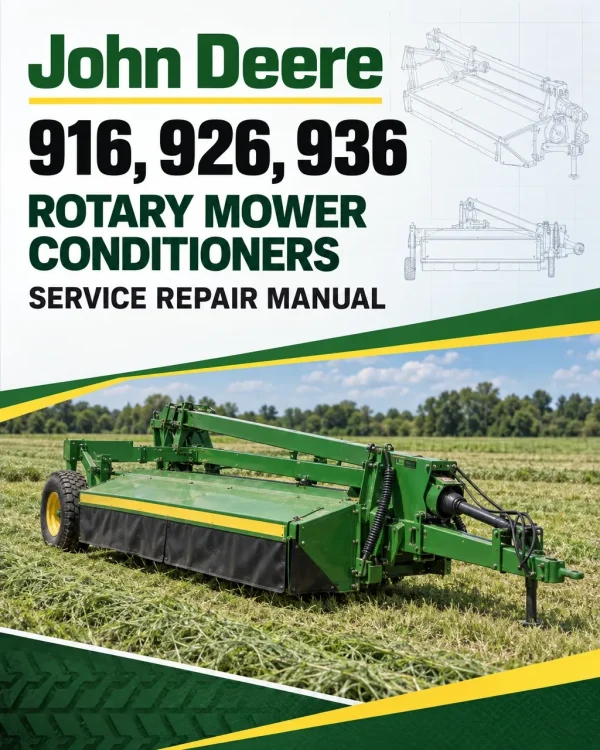 John Deere 916, 926, 936 Rotary Mower Conditioners Service Repair Manual (TM1823) John Deere 916, 926, 936 Rotary Mower Conditioners Service Repair Manual (TM1823)