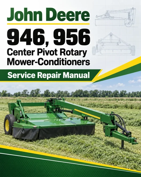 John Deere 946, 956 Center Pivot Rotary Mower-Conditioners Service Repair Manual (TM1824)