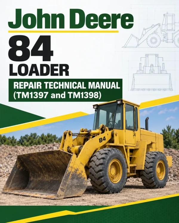 John Deere 84 Loader Repair Technical Manual (TM1397 and TM1398)