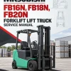 Mitsubishi FB16N, FB18N, FB20N Forklift Lift Truck Service Manual Mitsubishi FB16N, FB18N, FB20N Forklift Lift Truck Service Manual