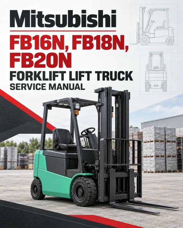 Mitsubishi FB16N, FB18N, FB20N Forklift Lift Truck Service Manual Mitsubishi FB16N, FB18N, FB20N Forklift Lift Truck Service Manual