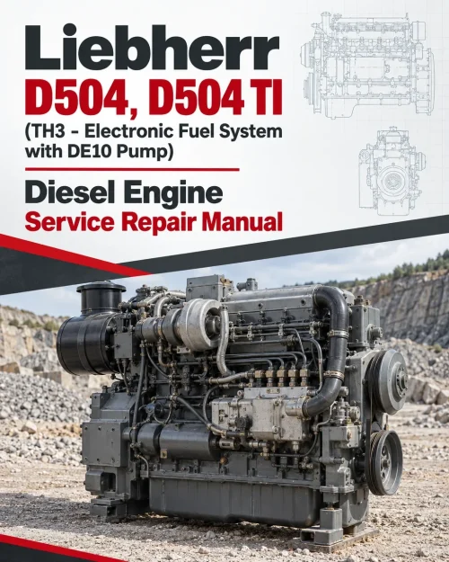 Liebherr D504, D504 TI (TH3 - Electronic Fuel System with DE10 Pump) Diesel Engine Service Repair Manual Liebherr D504, D504 TI (TH3 - Electronic Fuel System with DE10 Pump) Diesel Engine Service Repair Manual