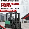 Mitsubishi FBC15N, FBC18N, FBC18LN Forklift Lift Truck Service Manual