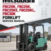 Mitsubishi FBC20K, FBC25K, FBC25KE, FBC25KL, FBC30K Forklift Service Manual