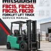 Mitsubishi FBC15, FBC20, FBC25, FBC20 Forklift Lift Truck Service Manual