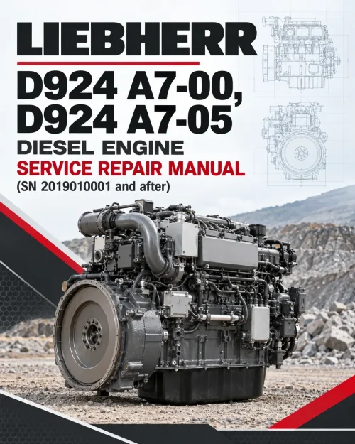 Liebherr D924 A7-00, D924 A7-05 Diesel Engine Service Repair Manual (SN 2019010001 and after) Liebherr D924 A7-00, D924 A7-05 Diesel Engine Service Repair Manual (SN 2019010001 and after)