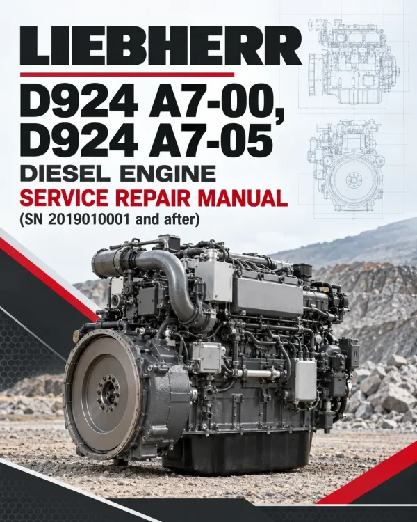 Liebherr D924 A7-00, D924 A7-05 Diesel Engine Service Repair Manual (SN 2019010001 and after) Liebherr D924 A7-00, D924 A7-05 Diesel Engine Service Repair Manual (SN 2019010001 and after)