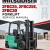 Mitsubishi 2FBC25, 2FBC25E, 2FBC30 Forklift Service Manual