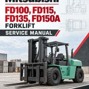 Mitsubishi FD100, FD115, FD135, FD150A Forklift Service Manual