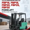 Mitsubishi FBP16, FBP18, FBP20, FBP25, FBP30 Forklift Service Manual Mitsubishi FBP16, FBP18, FBP20, FBP25, FBP30 Forklift Service Manual