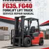 Mitsubishi FG35, FG40 Forklift Lift Truck Service Manual