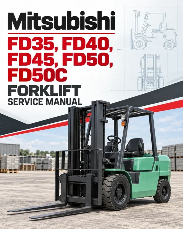 Mitsubishi FD35, FD40, FD45, FD50, FD50C Forklift Service Manual Mitsubishi FD35, FD40, FD45, FD50, FD50C Forklift Service Manual