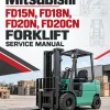 Mitsubishi FD15N, FD18N, FD20N, FD20CN Forklift Service Manual