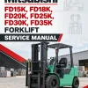 Mitsubishi FD15K, FD18K, FD20K, FD25K, FD30K, FD35K Forklift Service Manual Mitsubishi FD15K, FD18K, FD20K, FD25K, FD30K, FD35K Forklift Service Manual