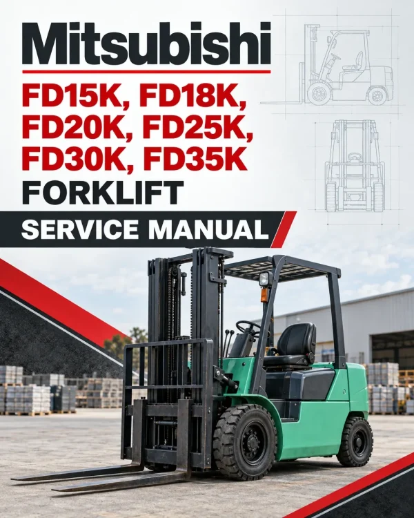 Mitsubishi FD15K, FD18K, FD20K, FD25K, FD30K, FD35K Forklift Service Manual Mitsubishi FD15K, FD18K, FD20K, FD25K, FD30K, FD35K Forklift Service Manual
