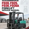 Mitsubishi FD20, FD25, FD30, FD35A Forklift Service Manual