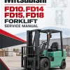 Mitsubishi FD10, FD14, FD15, FD18 Forklift Service Manual Mitsubishi FD10, FD14, FD15, FD18 Forklift Service Manual