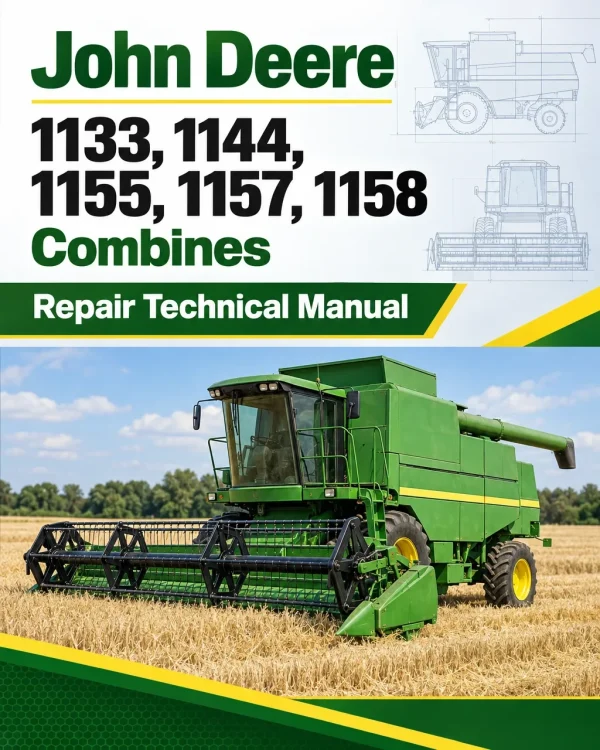 John Deere 1133, 1144, 1155, 1157, 1158 Combines Repair Technical Manual (TM4476) John Deere 1133, 1144, 1155, 1157, 1158 Combines Repair Technical Manual (TM4476)
